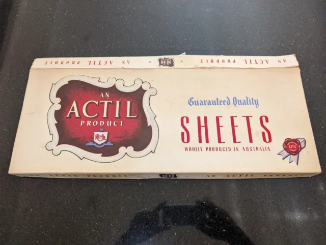 Vintage Actil Australian cotton bedsheet set - in original packaging - unused