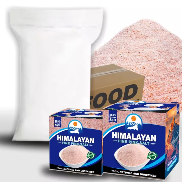 Himalayan Pink Salt 20kg Unrefined Pure - Naturally Organic - Food Grade Grinded