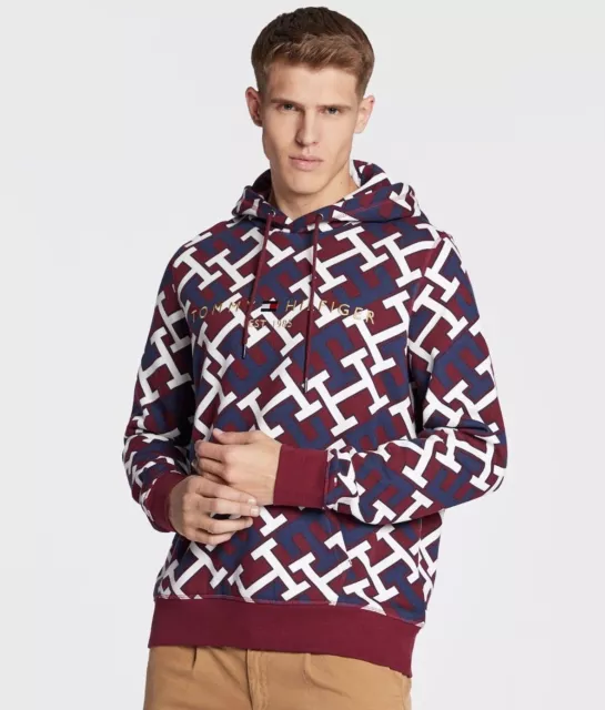 NWT Mens Tommy Hilfiger $129 SEASONAL ICON Hoodie Sweatshirt M