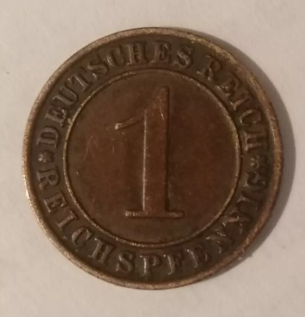 1 Reichspfennig alt 1936 A Kursmünze Weimarer Republik selten