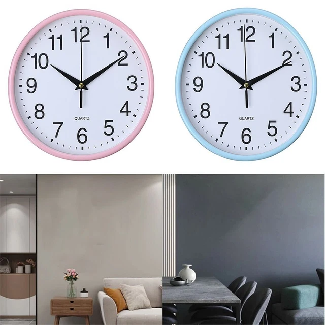 Bedroom Nordic Brief Vintage Design Wall Clock Round 8inch 20cm Quartz Clock