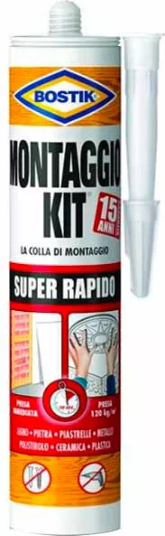 Adesivo Montaggio Kit gr 370 Cartuccia Bostik D2582