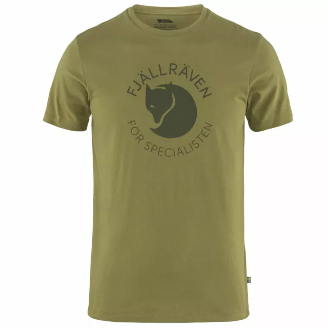 Fjällräven Fox Herren-T-Shirt Freizeitshirt Outdoor Fuchs Print Grün Olive