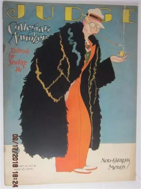 Judge Magazine Jan 22 1927 Johnnie Walker Cigarettes Jefferson Wachamer Art