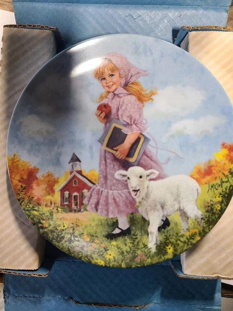 1985 "Mary Had a Little Lamb " Collector Plate John McClelland  Mother Goose 