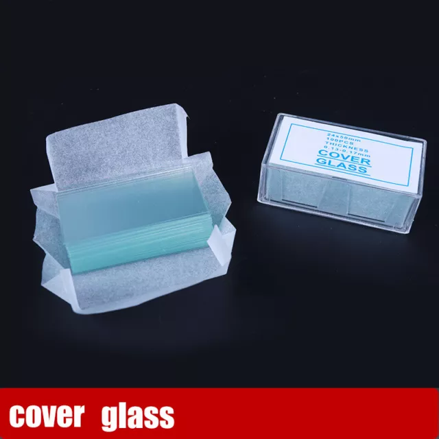 100PCS Blank Microscope Square Cover Glass Coverslip Slides Lab Set 24 X 50mm