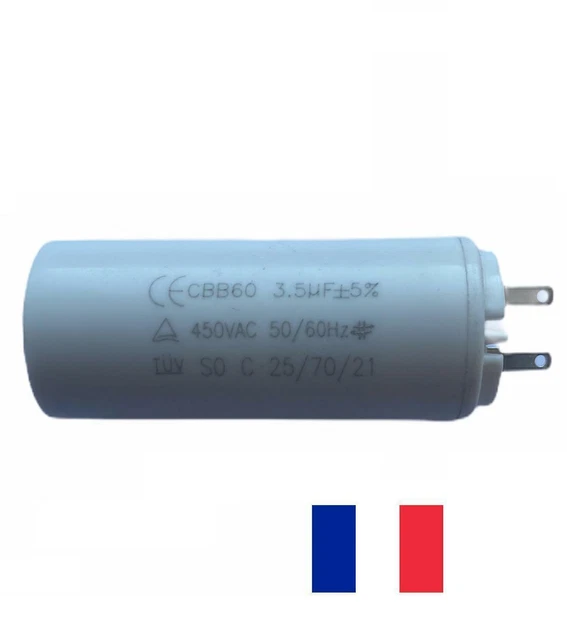 CONDENSATEUR DE 3.5 UF (µF) Pour Moteur SOMFY Ou SIMU De