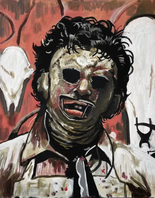 Leatherface 16x20 Original Horror Pop Art Painting The Texas Chainsaw Massacre