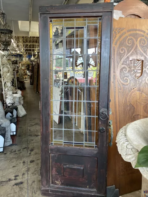 Frank Loyd Wright Style Stain Glass Door82x29