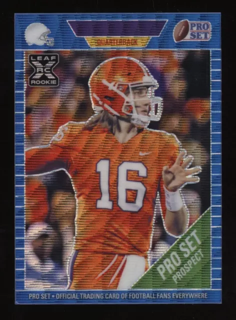 2021 Trevor Lawrence LEAF Pro Set Blue Prismatic Rookie Rc #6/7 *NICE*