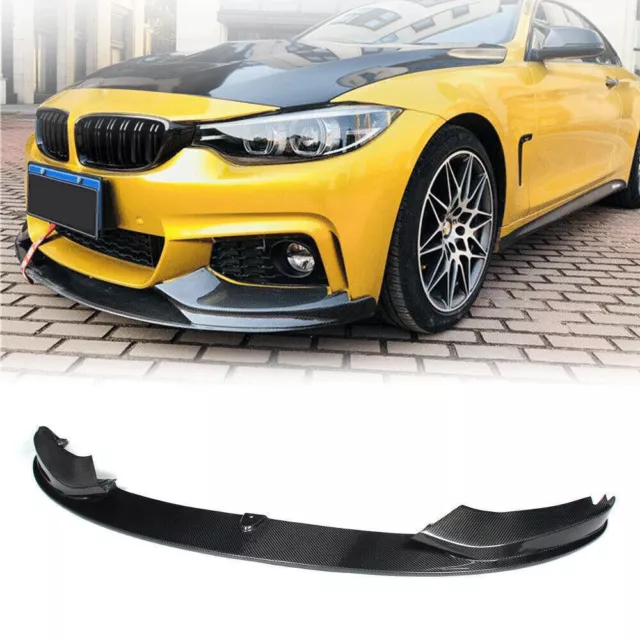 Pour BMW 4 Series F32 F33 F36 Carbone Spoiler Lèvre Lame Jupe Pare-Choc Avant