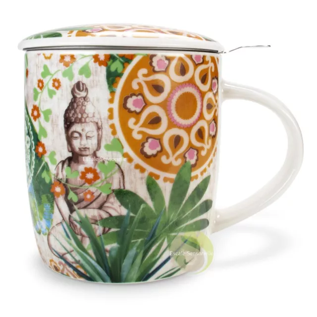 Tisanière Bouddha Escale Sensorielle 400 ml céramique thé 3 pièces cadeau