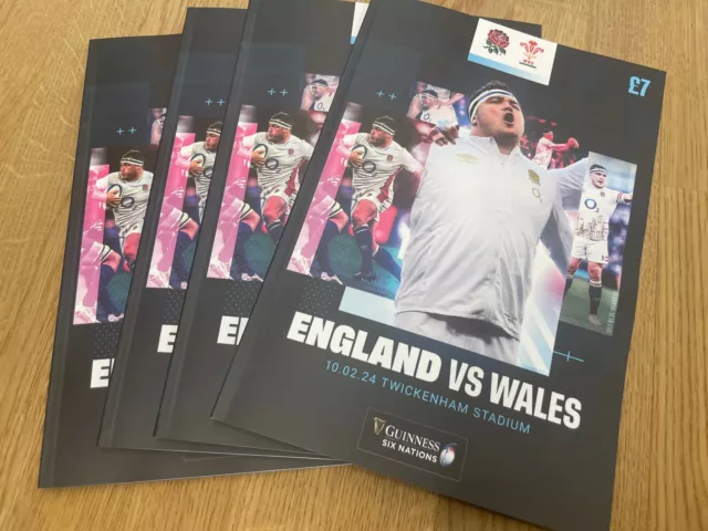 England vs Wales Official Guinness Six Nations 2024 Programme 10/02/24