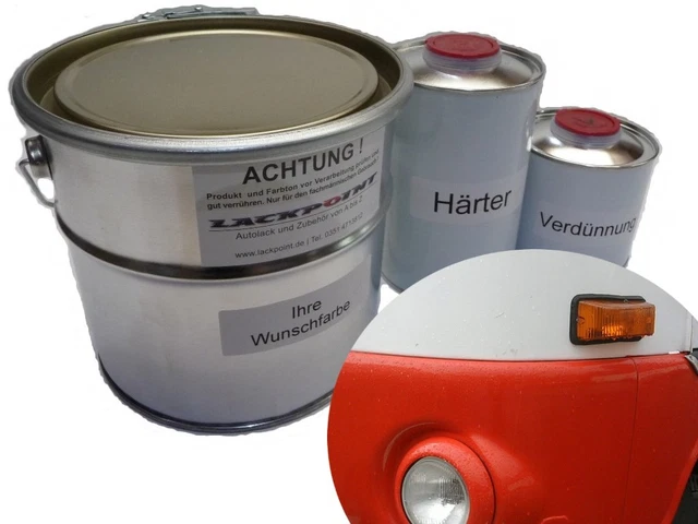 Set De 5L De Peinture Auto 2K Vert Bleu Métallisée - Marque Lackpoint, Neuf