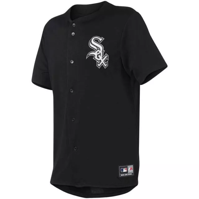 MLB Majestic Chicago White Sox Chest Logo Replica Baseball Jersey Black Size XL