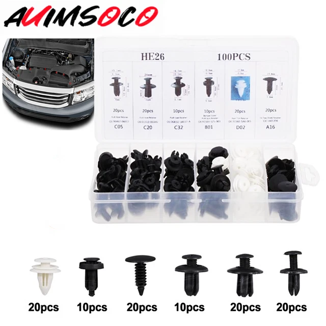 Clip Trim Car Body Retainer Push Type Pin Rivet Retainer Fastener Assemblies Kit