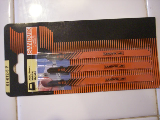 SANDVIK 5in JIGSAW BLADE 91-612-3P for AEG, BOSCH, MAKITA, METABO 3 PAK