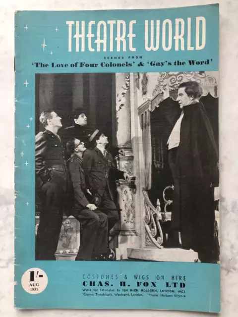 1951 Theatre World Magazine Cicely Coutneidge John Gielgud Brewster Mason