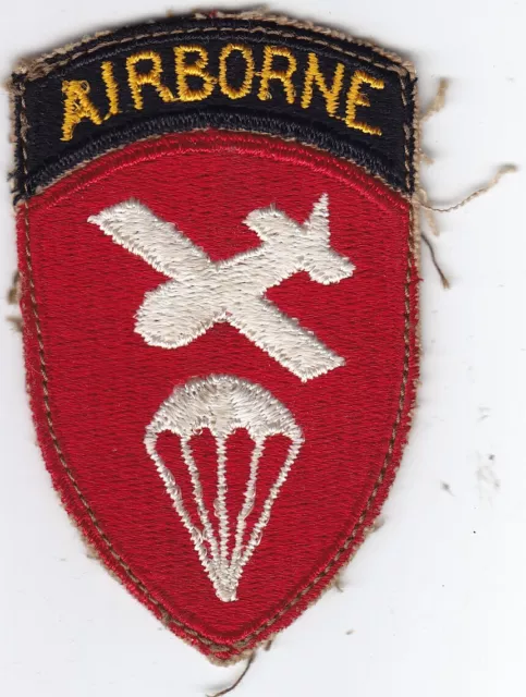 Nice WWII US Army Airborne Command Patch w Attached Tab - No Glow