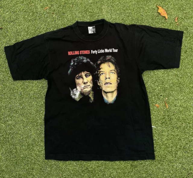 vintage rolling stones forty licks world tour t shirt Mens size S