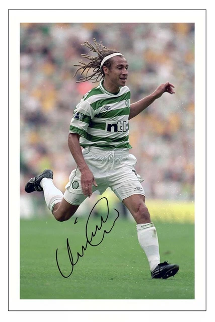 HENRIK LARSSON CELTIC Signed Photo Print Autograph Soccer 3.79