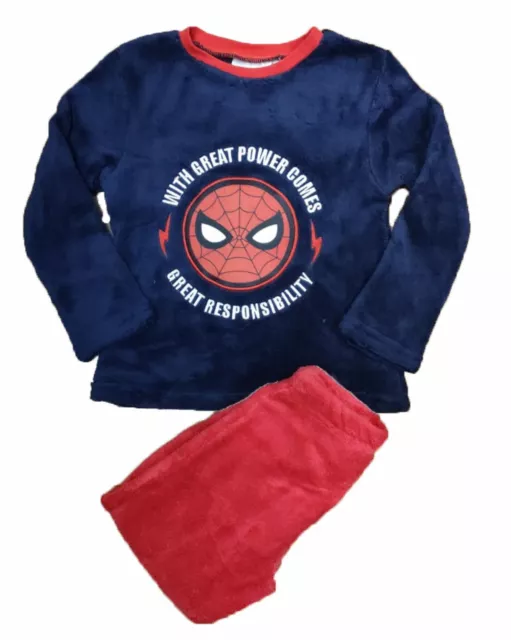Pigiama Lungo Corniolo Blu Scuro Spiderman Marvel (27763)