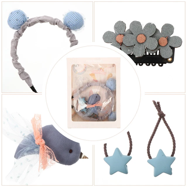 Kids Barrettes Hair Bow Flower Princess Hair Accessories Gift Box Girl Child