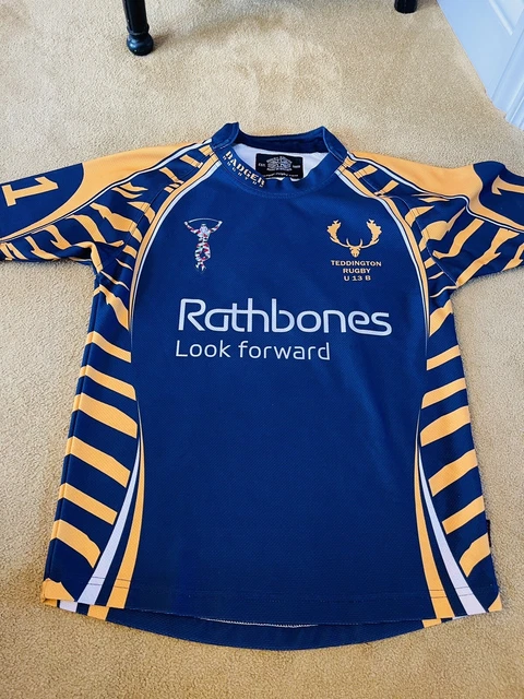 Camicia top da rugby Teddington ragazzi ragazze taglia 38 U13 B età 11-13 bambini