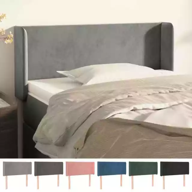 Cabecero de Terciopelo Tapizado Cama Dormitorio Multicolor Multitalle vidaXL