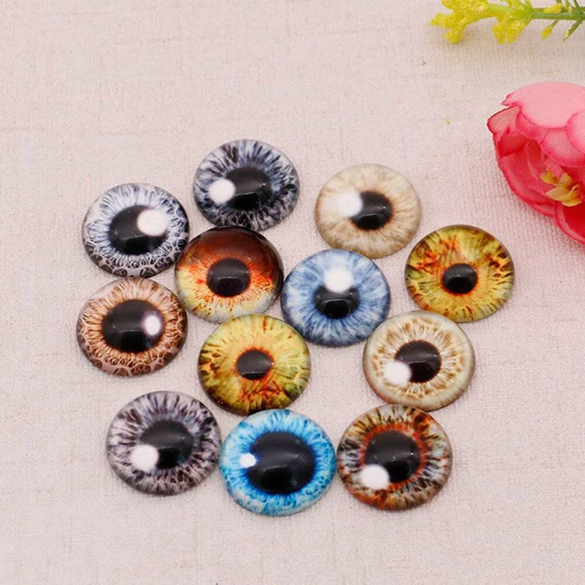 100 Pcs Glass Dome Tiles Circle Stickers Ornaments Glass Bead