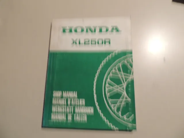 Werkstatthandbuch HONDA XL 250 R 1982  Service Shop manual  Manuel d`atellier