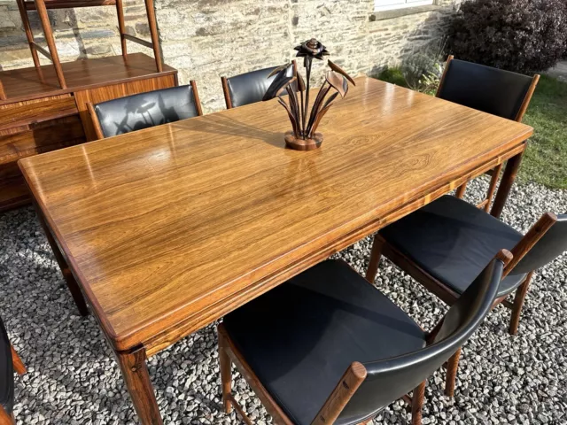 Rare Danish Mid Century Rosewood Dining Table By Johannes Anderson Linneberg