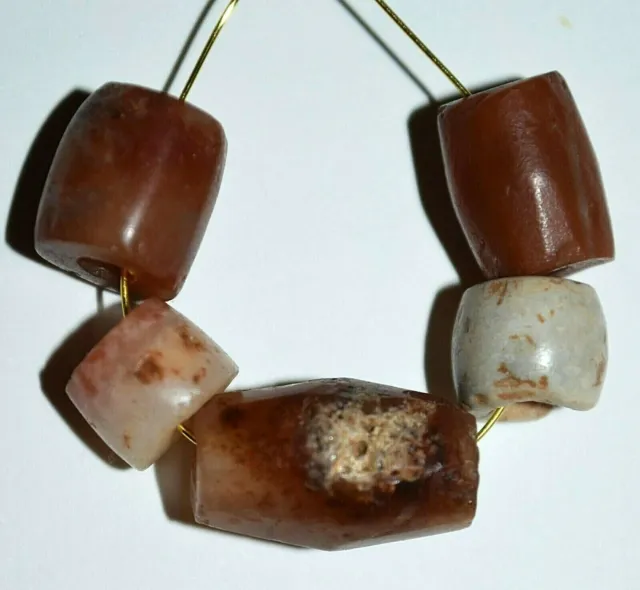 Ancient Agate Stone Excavated Djenne Dig Beads Mali African Trade 1000 Years Old 2