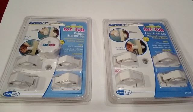 Safety 1st - Magnetic tot lok - Deluxe Starter Set w/ Four Extra Locks - New