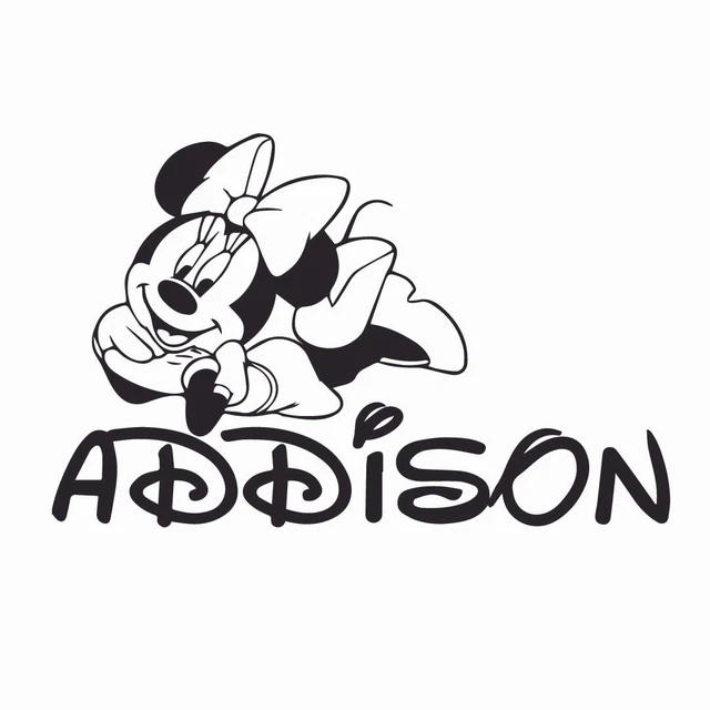 MINNIE MOUSE DISNEY Mickey Mouse Custom Bedroom Wall Decal Art Sticker