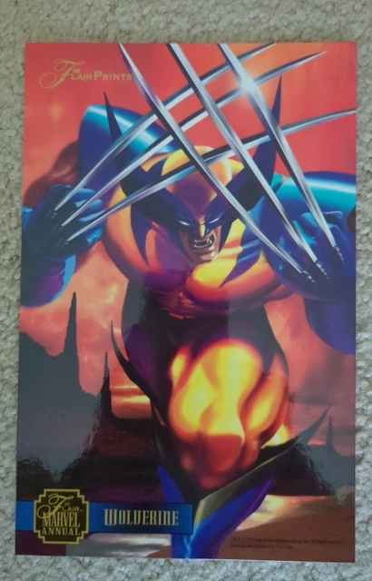 1995 Fleer Flair Marvel Annual PROMO Wolverine Oversized 6.5 x 10 MINT Rare