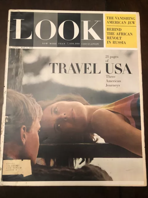 Look Magazine May 5, 1964 Travel USA Three American Journeys Vintage Africa