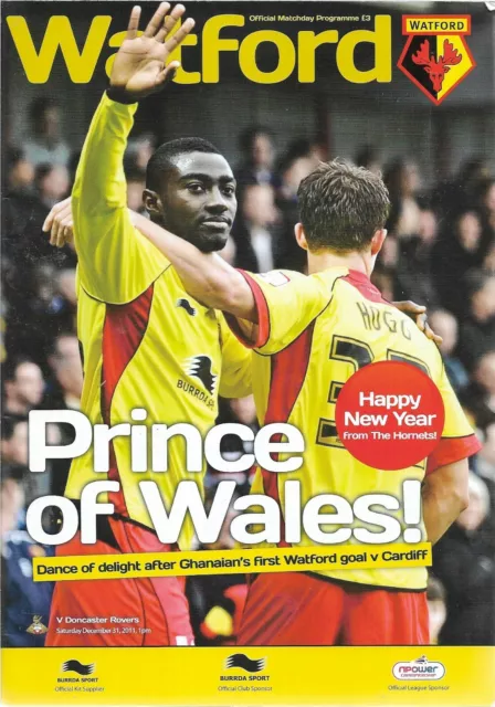 Watford FC Football Programme December 31 2011 Div 2 v Doncaster Rovers