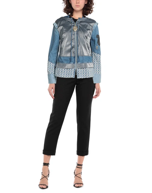 RRP€330 ELISA CAVALETTI By DANIELA DALLAVALLE Jacket US4 IT42 S Contrast Denim
