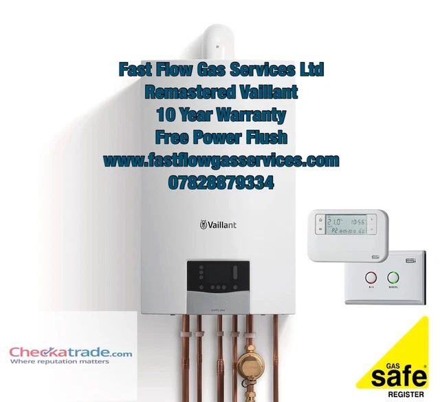 VAILLANT ECOTEC PLUS 826 combi boiler + flue + Filter + ESI wireless