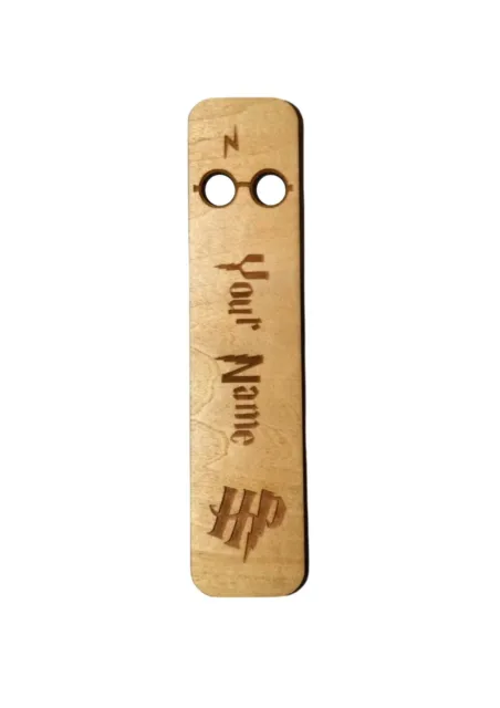 Harry Potter Inspired Personalised Wooden Bookmark - Engraved Birthday gift