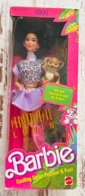 Barbie 1988 Animal Lovin' Nikki Fabriqué en Malaisie NRFB