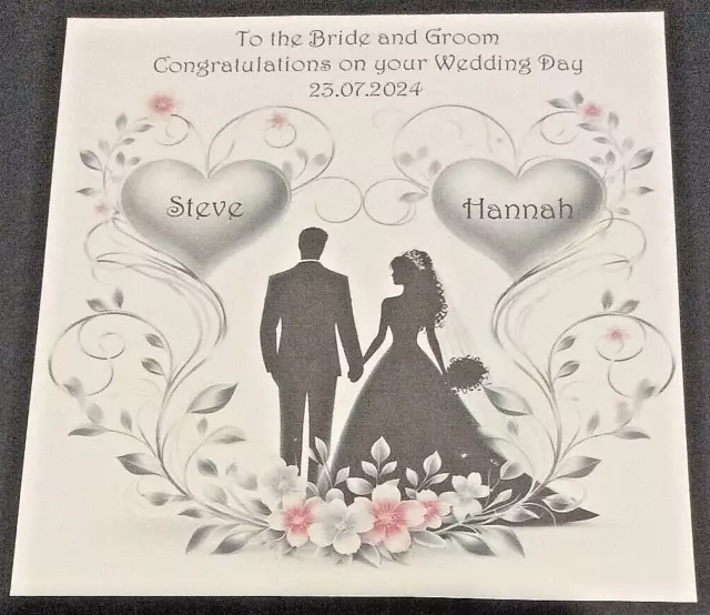 Personalised Handmade Wedding Day Card