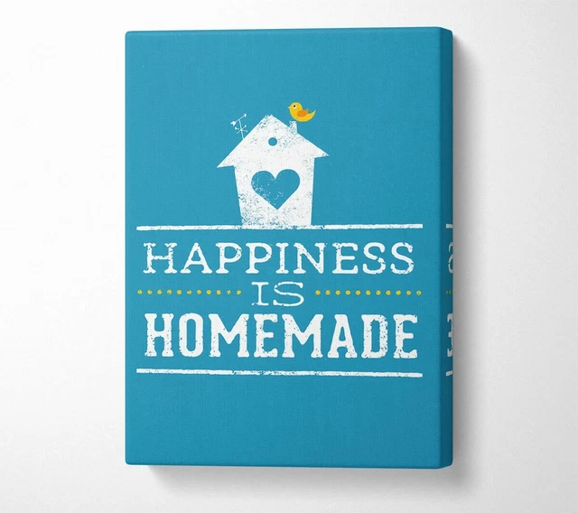 Happiness Is Homemade 1 Canvas Wall Art Home Decor Large Print
