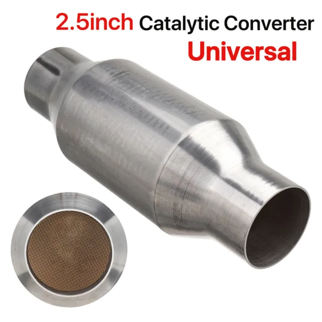 2.5" Stainless Steel High Flow Metal Body 400 Cell Catalytic Converter