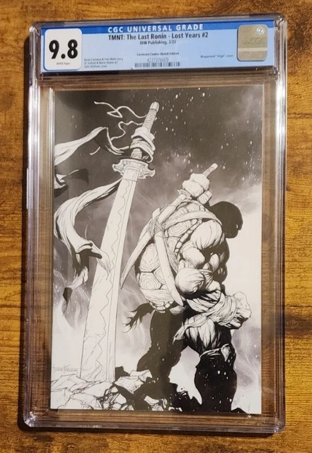 TMNT The Last Ronin - Lost Years 2 KIRKHAM B&W MEGACON EXCLUSIVE VARIANT CGC 9.8