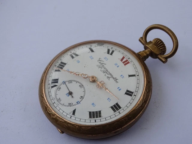 Montre De Poche Ancienne Delarue Palais Royal Paris - Boîtier Argent, Mouvement Mécanique, Vintage