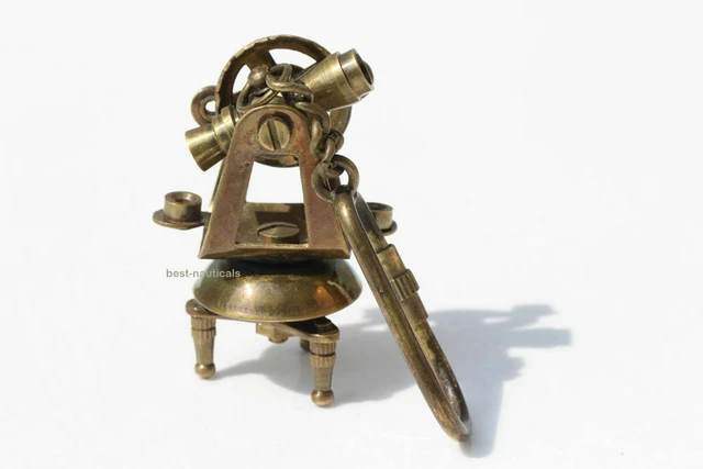 Theodolite Key Chain Key Ring Nautical Decor Vintage Nautical Solid Brass Gift