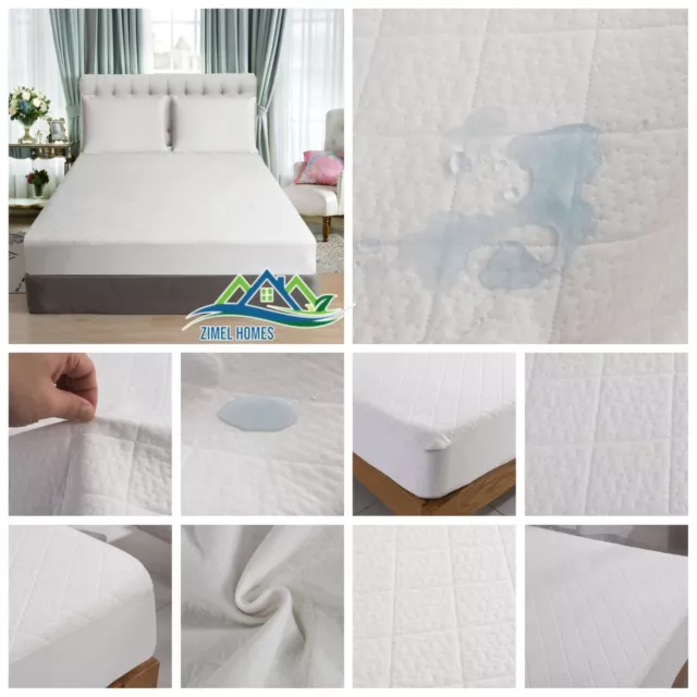 Extra Deep Quilted Waterproof Matress Mattress Protector Fitted Bed Cover