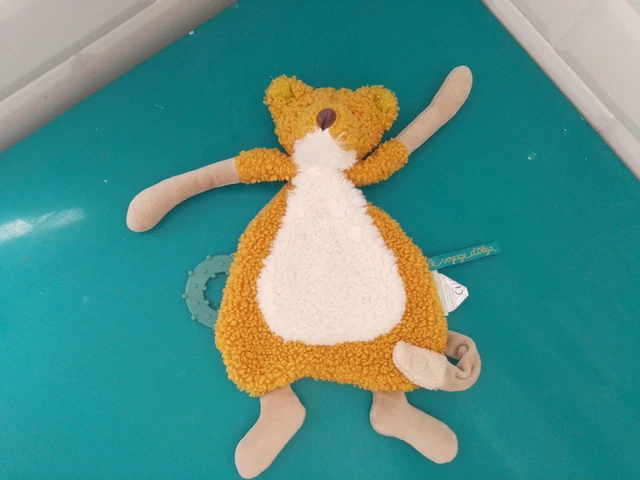 23.04.03.1 Doudou plat peluche Moulin Roty Le voyage d'olga renard tétine